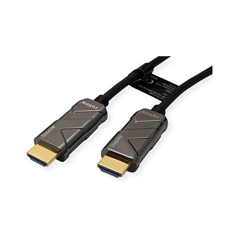 Kabllo HDMI ROLINE 14.01.3487 / HDMI në HDMI / 50m / 8K 60Hz / Optike AOC - Zezë