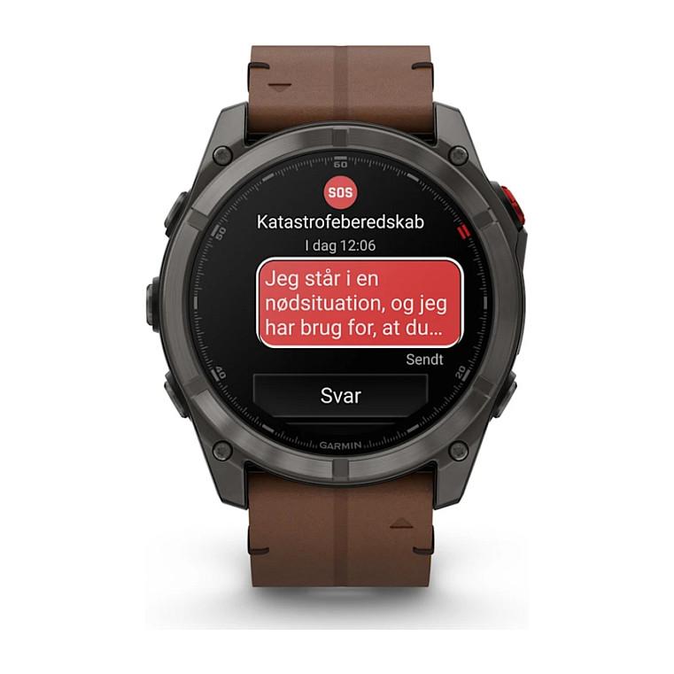 Orë e mençur Garmin fēnix 8 Pro, 51 mm, AMOLED, Sapphire, GPS Multi-Band, LTE, Satelit, 32GB – Gri/Kafe - 3
