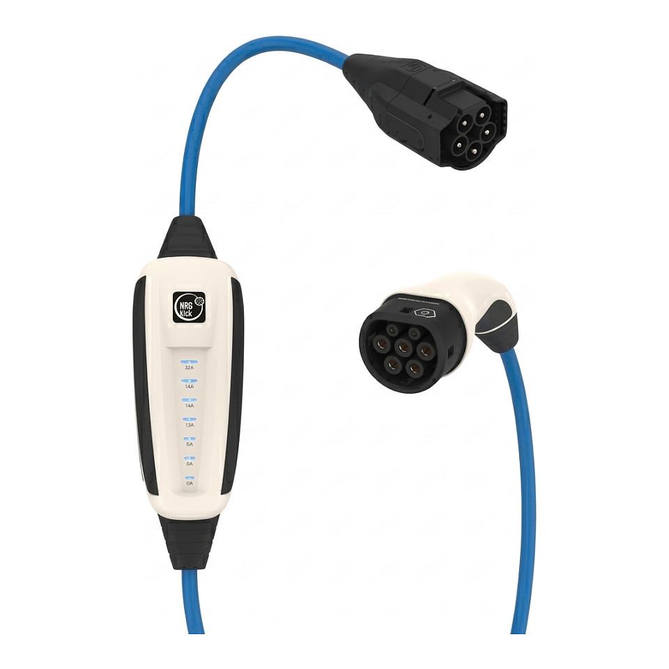 Wallbox NRGkick 16A 10m Pure, 11 kW, 16 A, 3-Fazor, Type 2, 10 m, WLAN, Bluetooth, PV - Bardhë