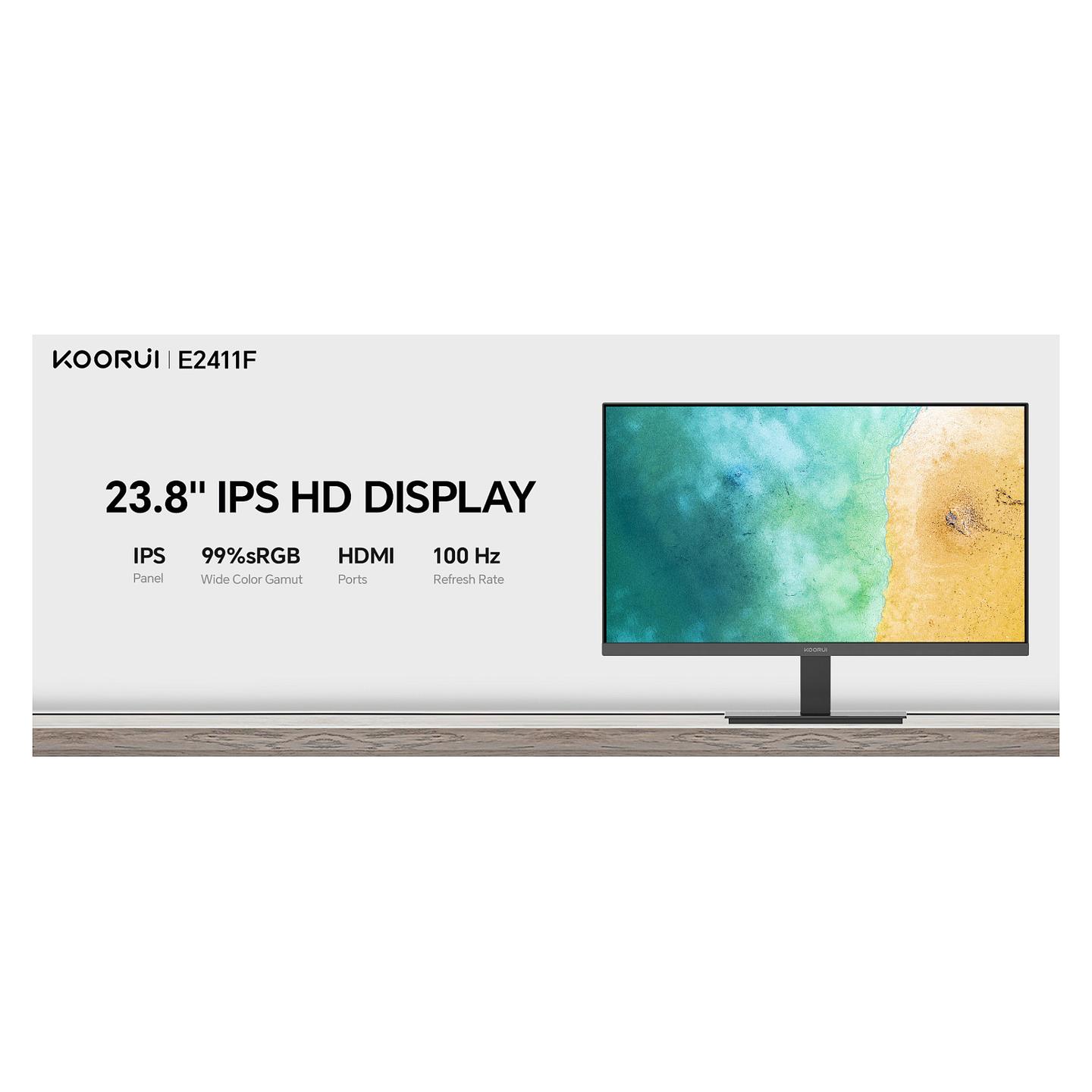 Monitor Koorui E2411F / 23.8" / Full HD LCD / 60Hz / 6ms / HDMI+DP - Zezë - 9