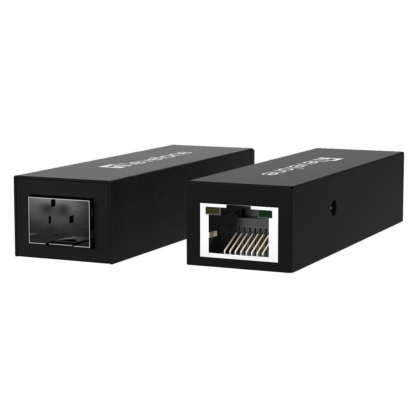 Konvertues Media LevelOne GVT-1001, RJ45 në SFP, Gigabit Ethernet 10/100/1000Mbps, USB, 10K Jumbo Frames - Zezë - 2