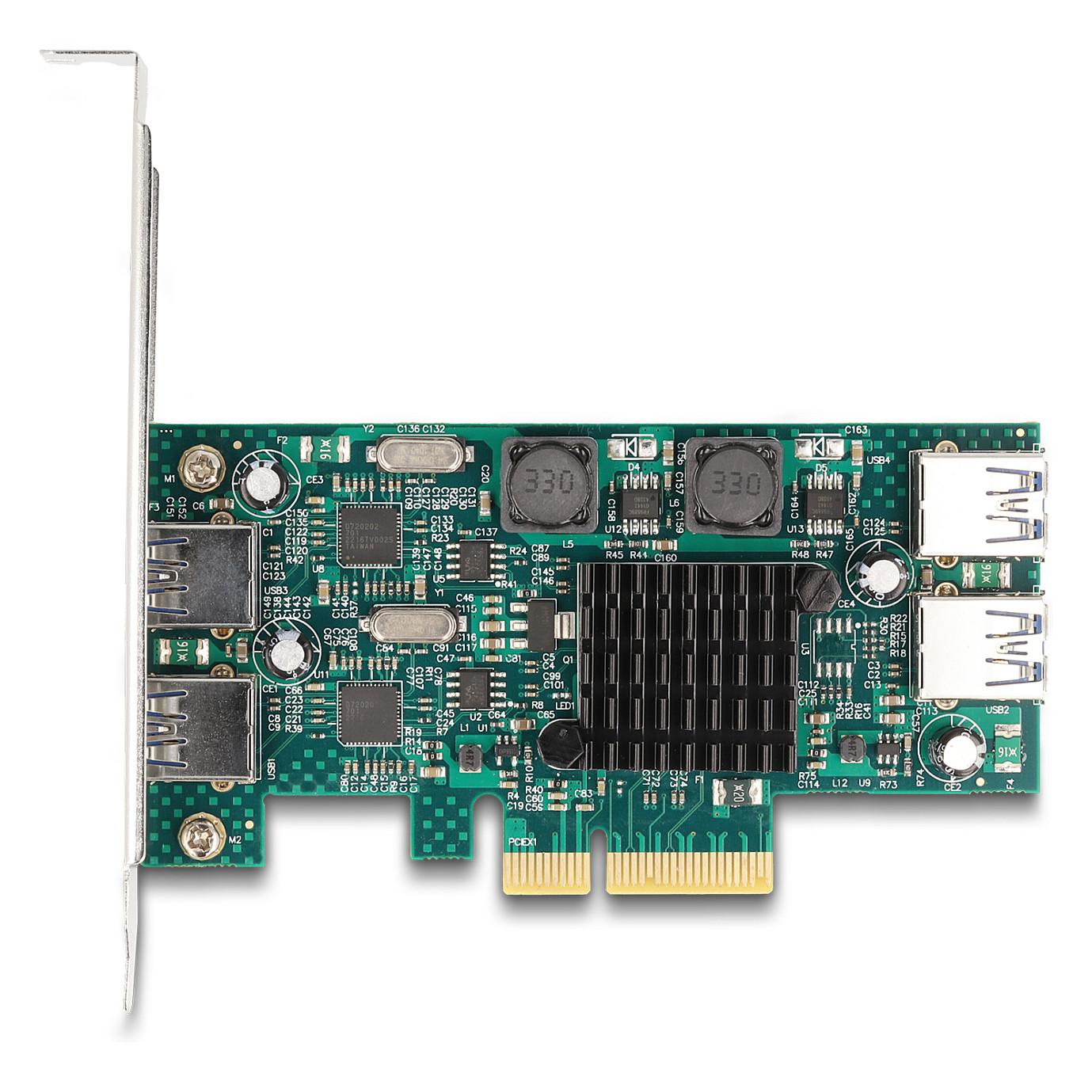 Kartë Zgjerimi DeLOCK 90282, PCI Express x4, 4x USB-A 5 Gbps, Dual Channel, Low Profile - 3