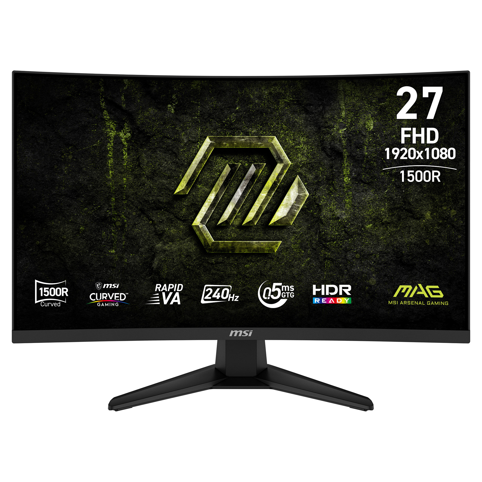 Monitor Gaming MSI MAG 275CF X24 / 27" / Full HD Rapid VA Curved / 240Hz / 0.5ms / HDMI+DisplayPort - Zezë