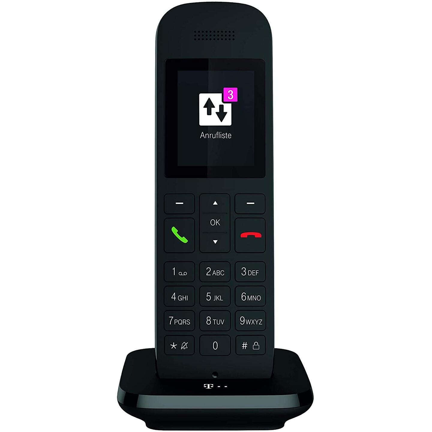 Telefon VoIP Telekom Speedphone 12, DECT-CAT-iq 2.0, Ekran TFT me Ngjyra 2", HD Voice - Zezë