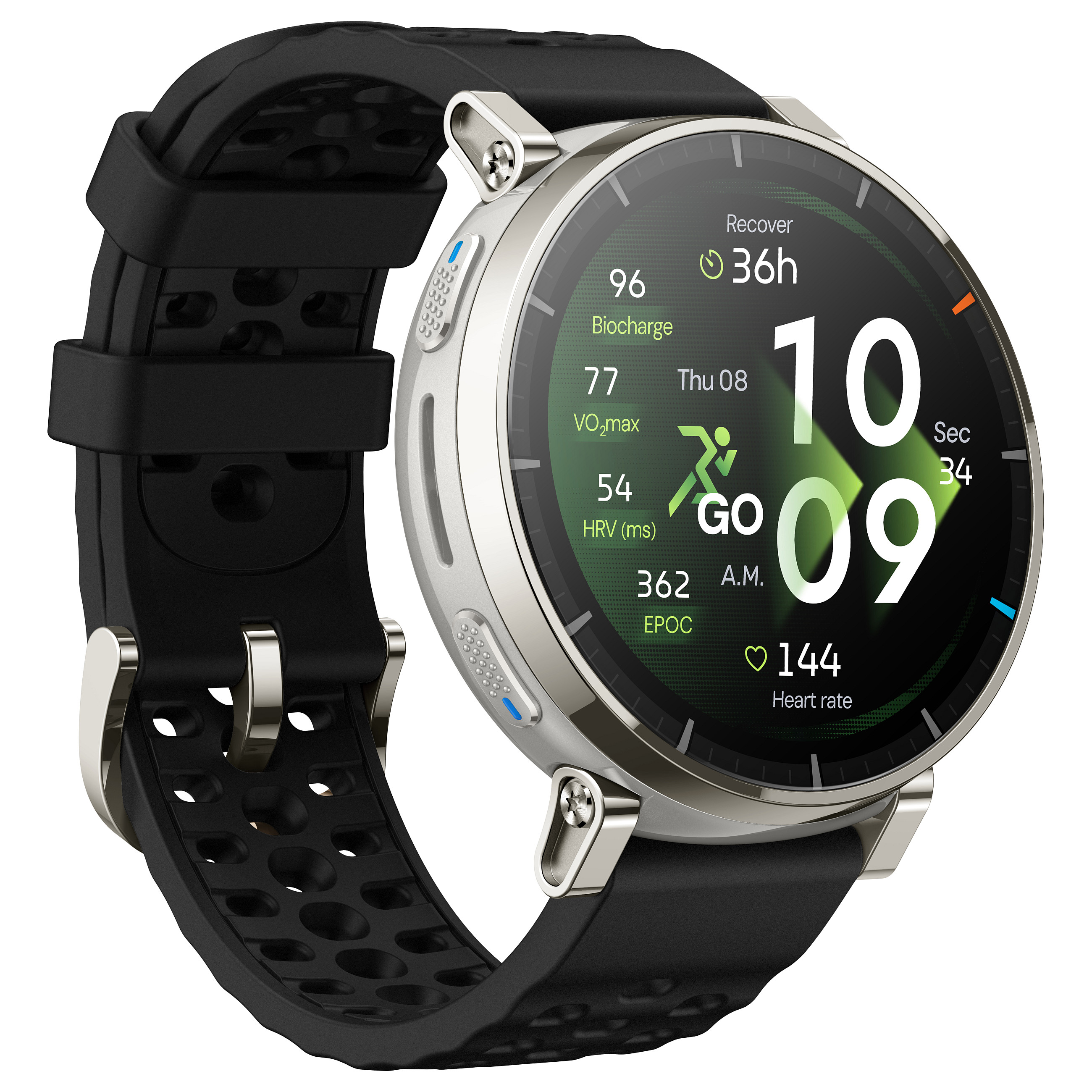 Orë e Mençur Amazfit Active 3 / GPS / Bluetooth / Rrahjet e Zemrës / SpO₂ / Monitorim i Gjumit - Argjendtë - 4