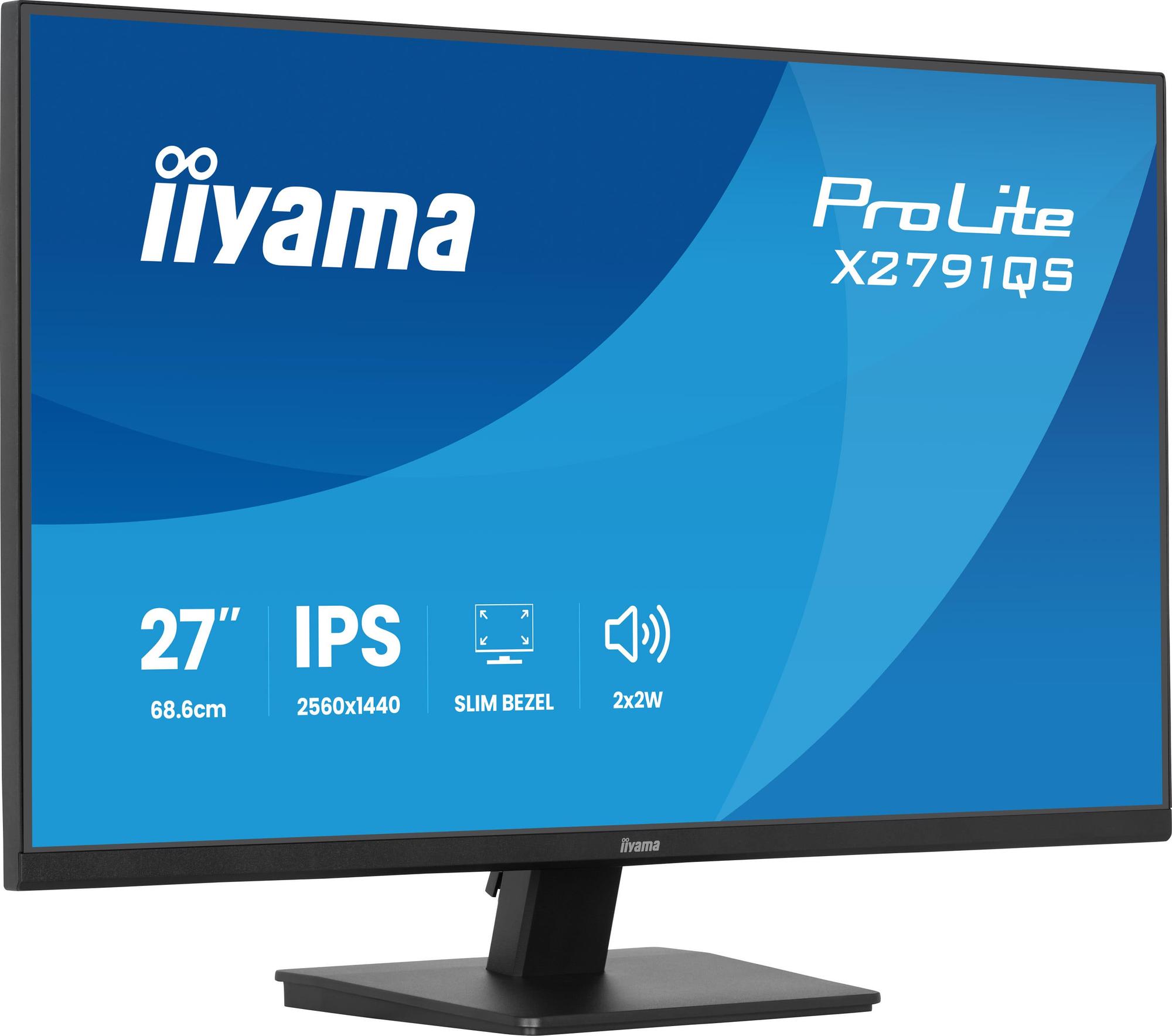 Monitor iiyama ProLite X2791QS / 27" / QHD IPS / 100Hz / 1ms / HDMI+DisplayPort - Zezë - 3