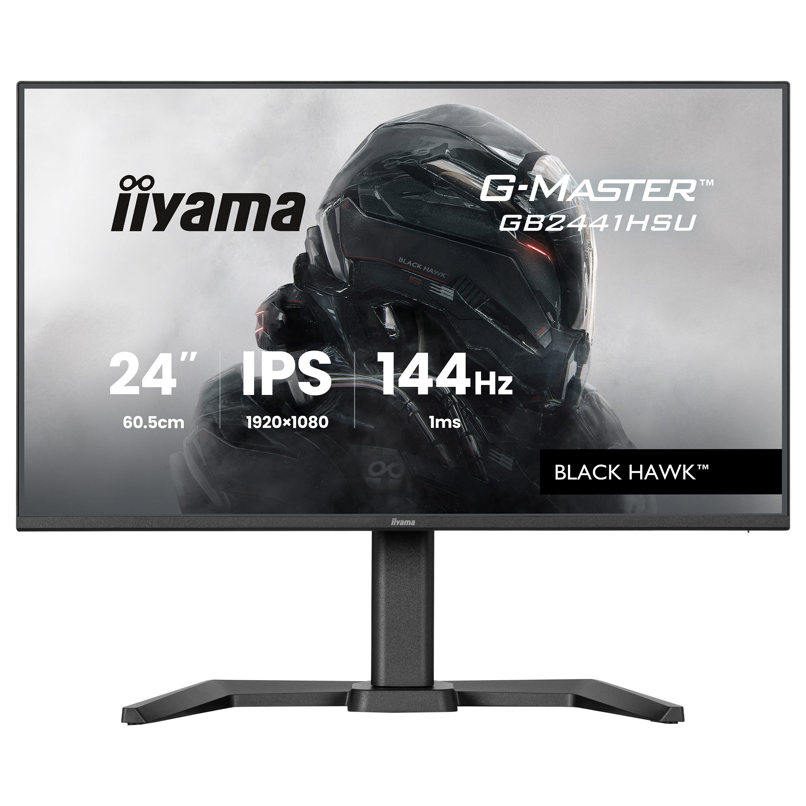 Monitor Gaming iiyama G-Master GB2441HSU-B1 / 23.8"/ Full HD IPS / LED / 144 Hz / 1 ms / HDMI+USB+DP+HDCP - Zezë - 1