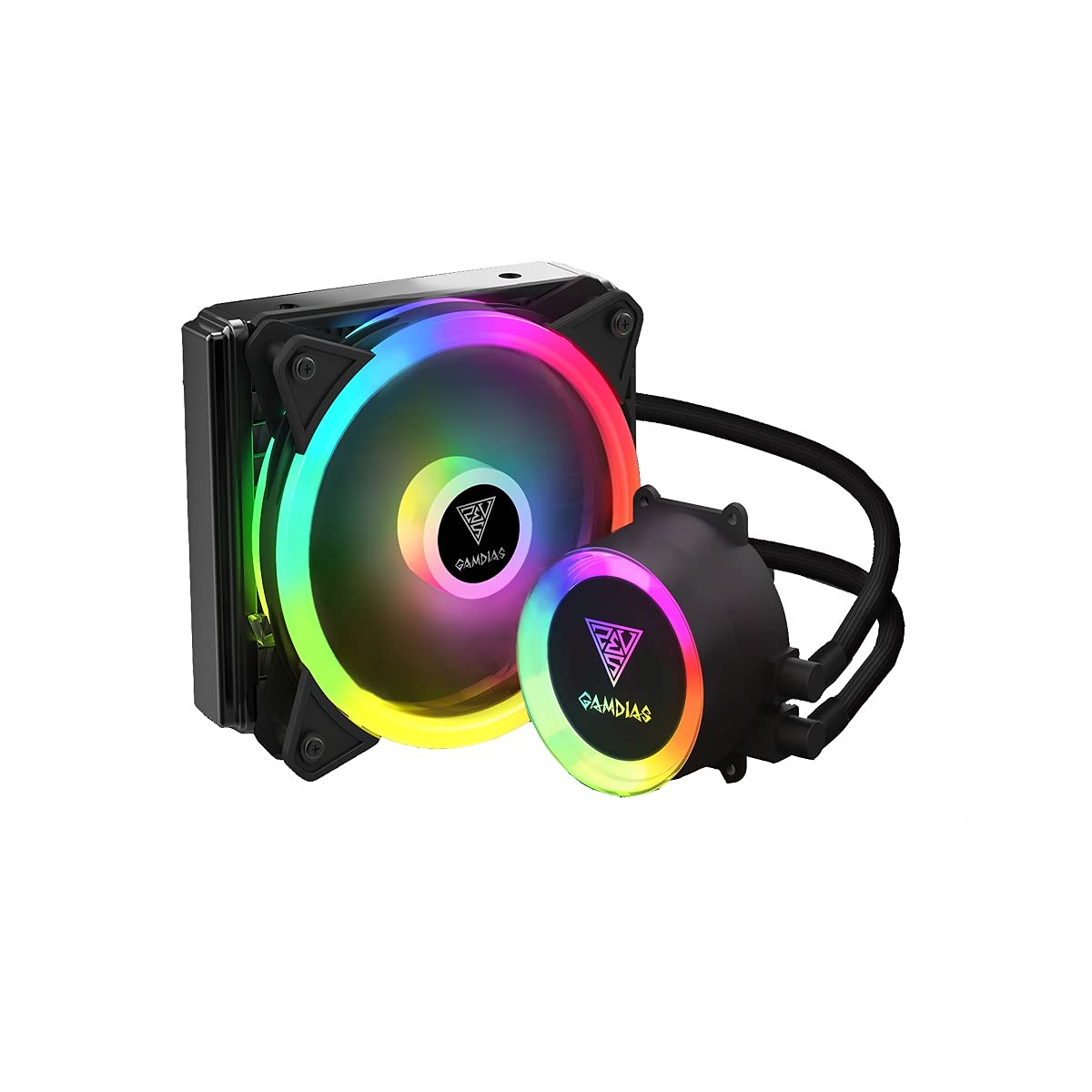 Ftohës për Procesor Gamdias Chione E2-120 Lite 2 / 120mm / 1x120mm / ARGB / AIO - Zezë - 2