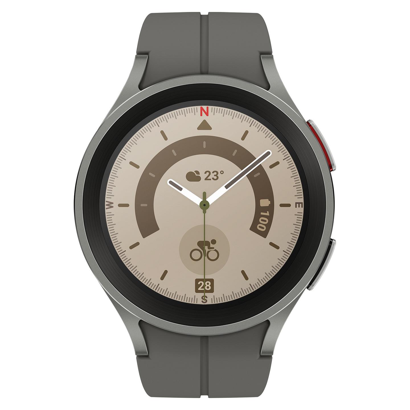 Orë e Mençur Samsung Galaxy Watch5 Pro, 45 mm, Super AMOLED, LTE, GPS, 16 GB - Gri e errët - 2