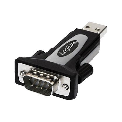 Adapter USB LogiLink AU0034 / USB-A në Serial RS-232 DB9 / USB 2.0 / 0.8m - Zezë