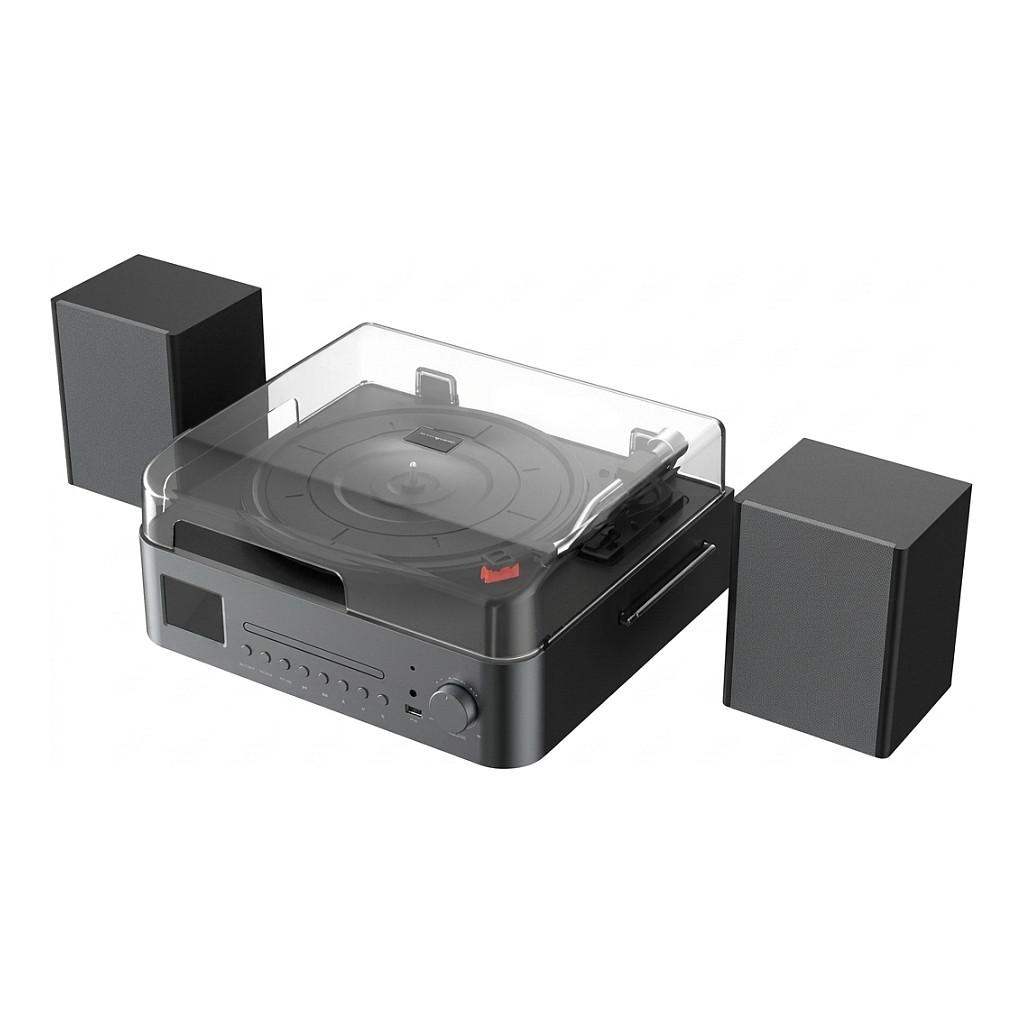 Gramafon Reflexion HIF2082, 3 shpejtësi, DAB+, FM, CD Player, Bluetooth 5.3, Ekran TFT 2,8", USB-A, Altoparlantë stereo - Zezë