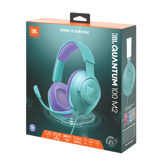 Kufje Gaming JBL Quantum 100 M2 / Wired – Blu / Vjollcë - 2