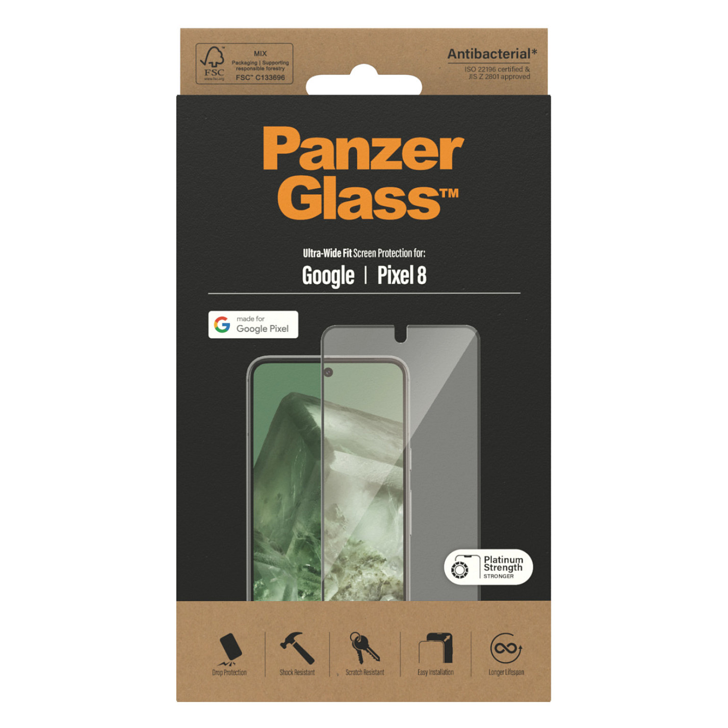Aksesorë për telefon PanzerGlass / Ultra-Wide Fit / Screen Protector / Google Pixel 8 - 3