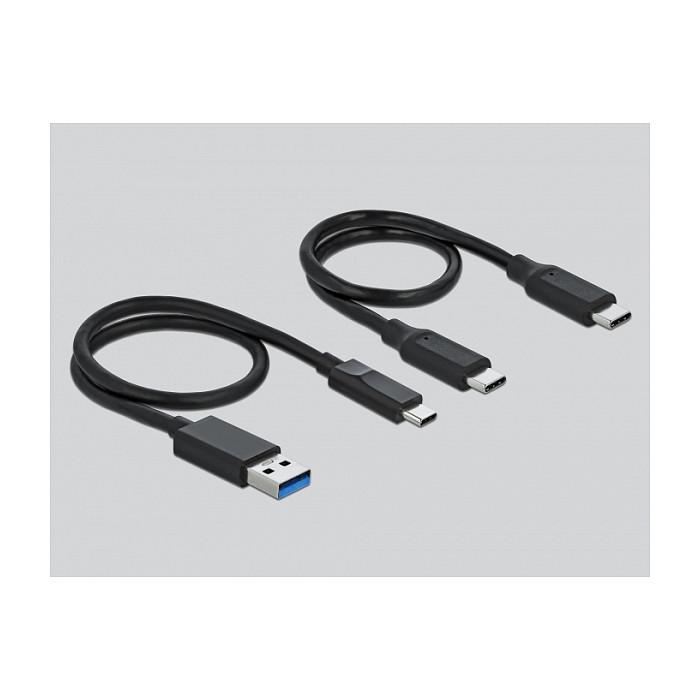 Lexues Kartelash DeLOCK 91754 , SD , CFast , USB-C , USB 3.2 Gen 1 , 5Gbps , USB-A dhe USB-C Hub - Gri - 3