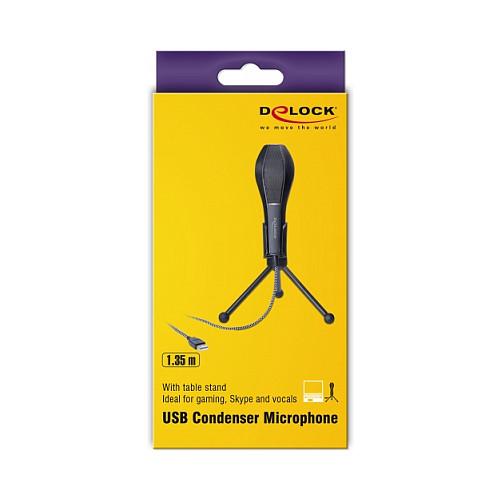 Mikrofon për Konferenca DeLOCK 65939, USB, 50–16.000 Hz – Zezë - 5