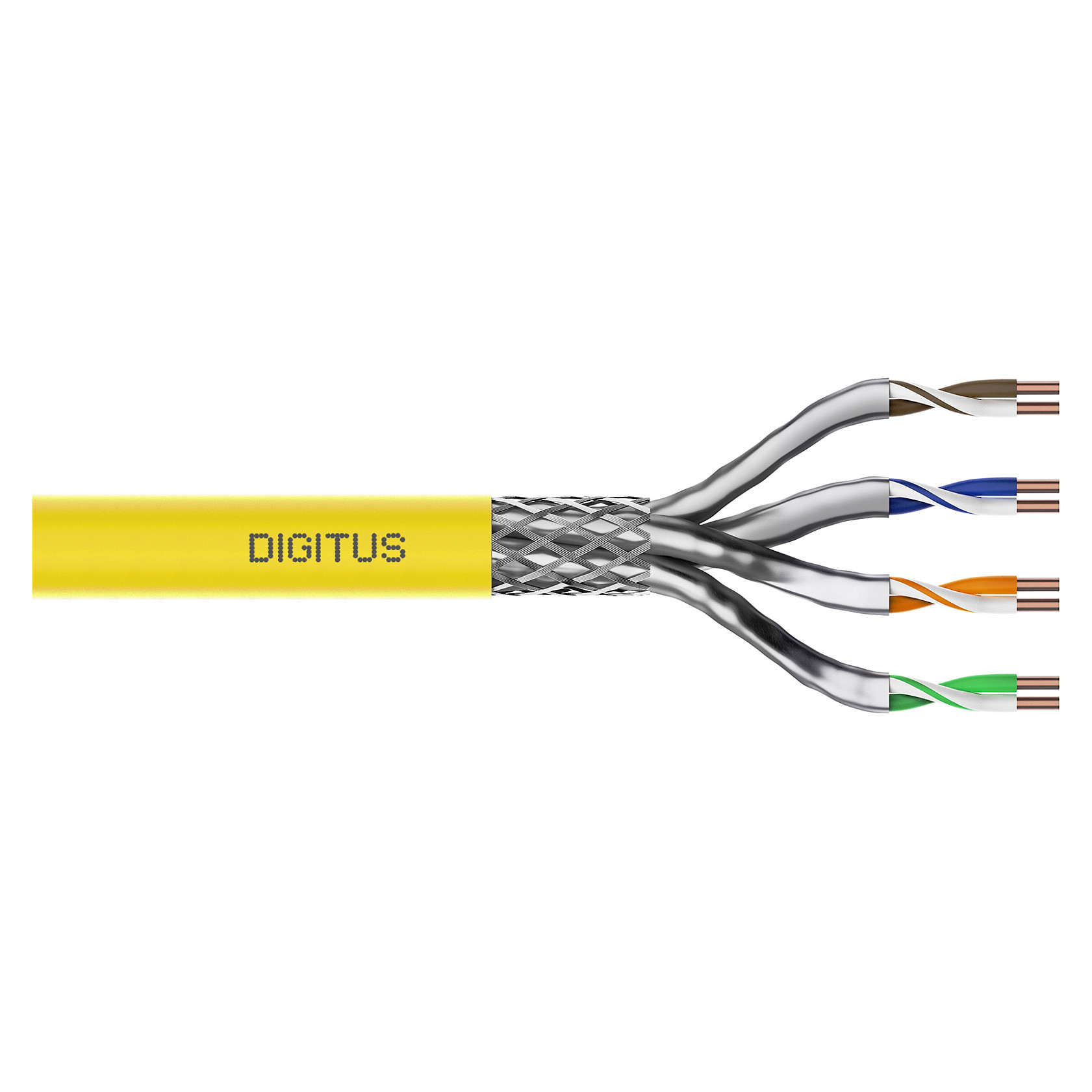Kabllo për Rrjet DIGITUS DK-1743-A-VH-1 / Cat 7A / S/FTP / 1500 MHz / 100m - Verdhë