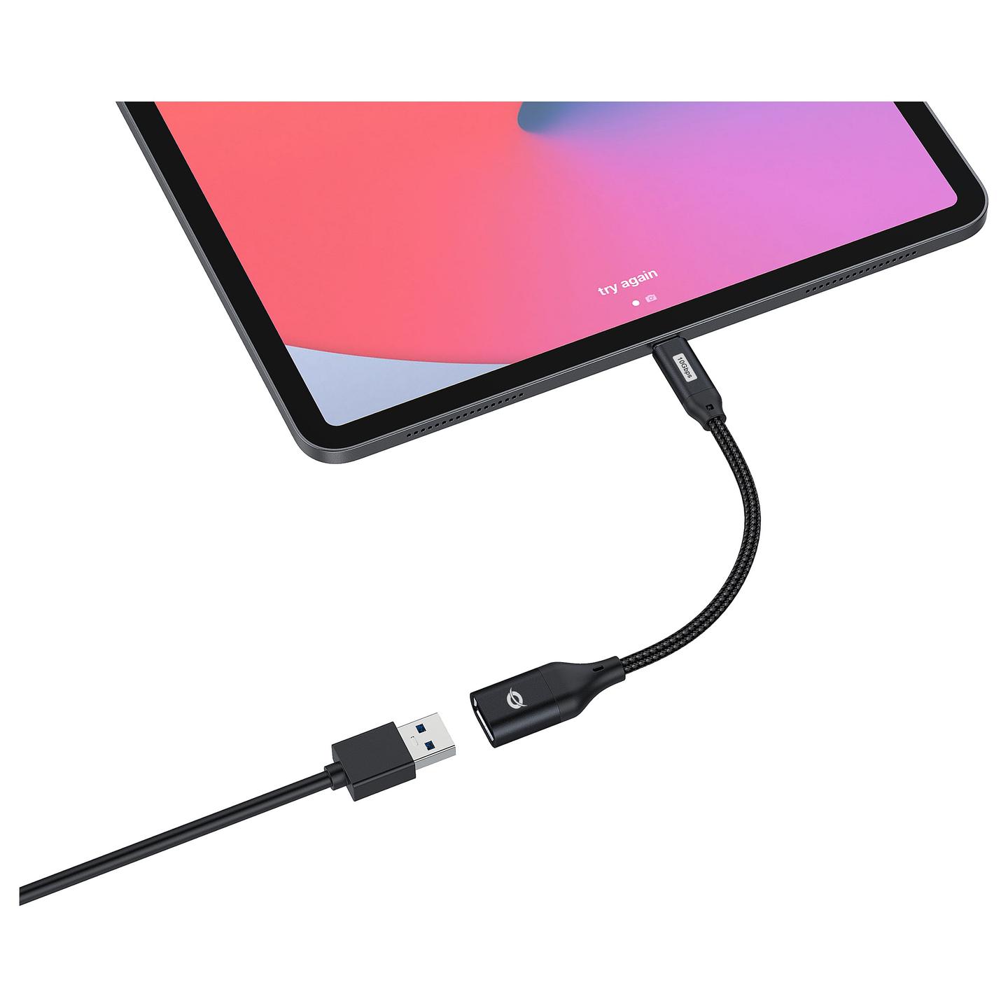 Adapter Conceptronic ABBY18B, USB-C Mashkull në USB-A Femër, USB 3.2 Gen 2, 10Gbps, 0.15m - Zezë - 5