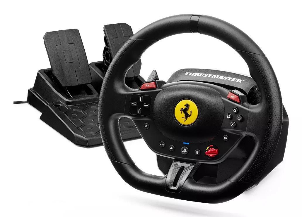 Kontroller, Timon & Pedale Thrustmaster T98 Ferrari 296 GTB / 4160880 / PS5 + PS4 + PC / 240° / Bungee Cord / 3 Profile / 2 Pedale – Zezë