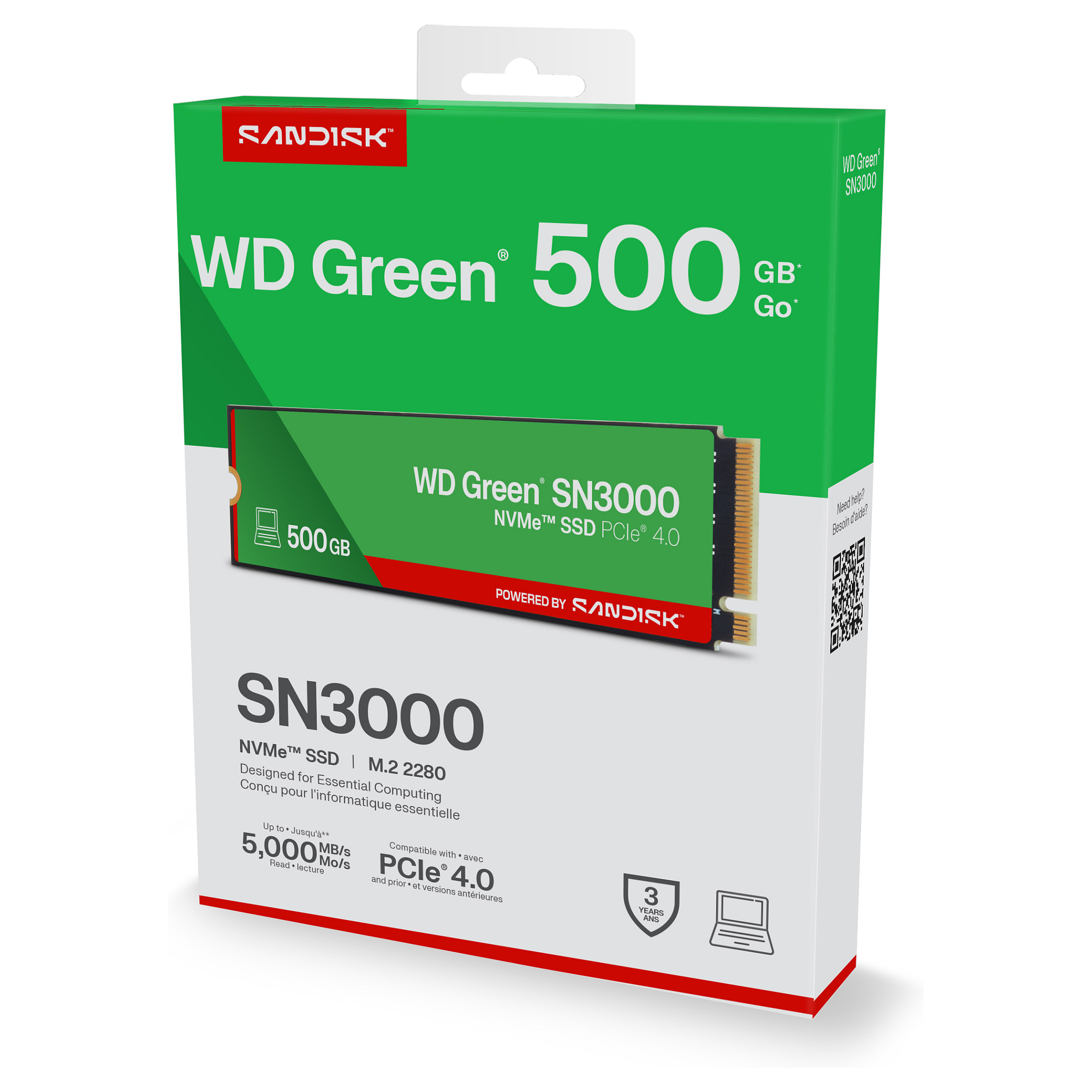 SSD e brendshme M.2 WD Green SN3000 NVMe SSD 500GB 2280 - 6