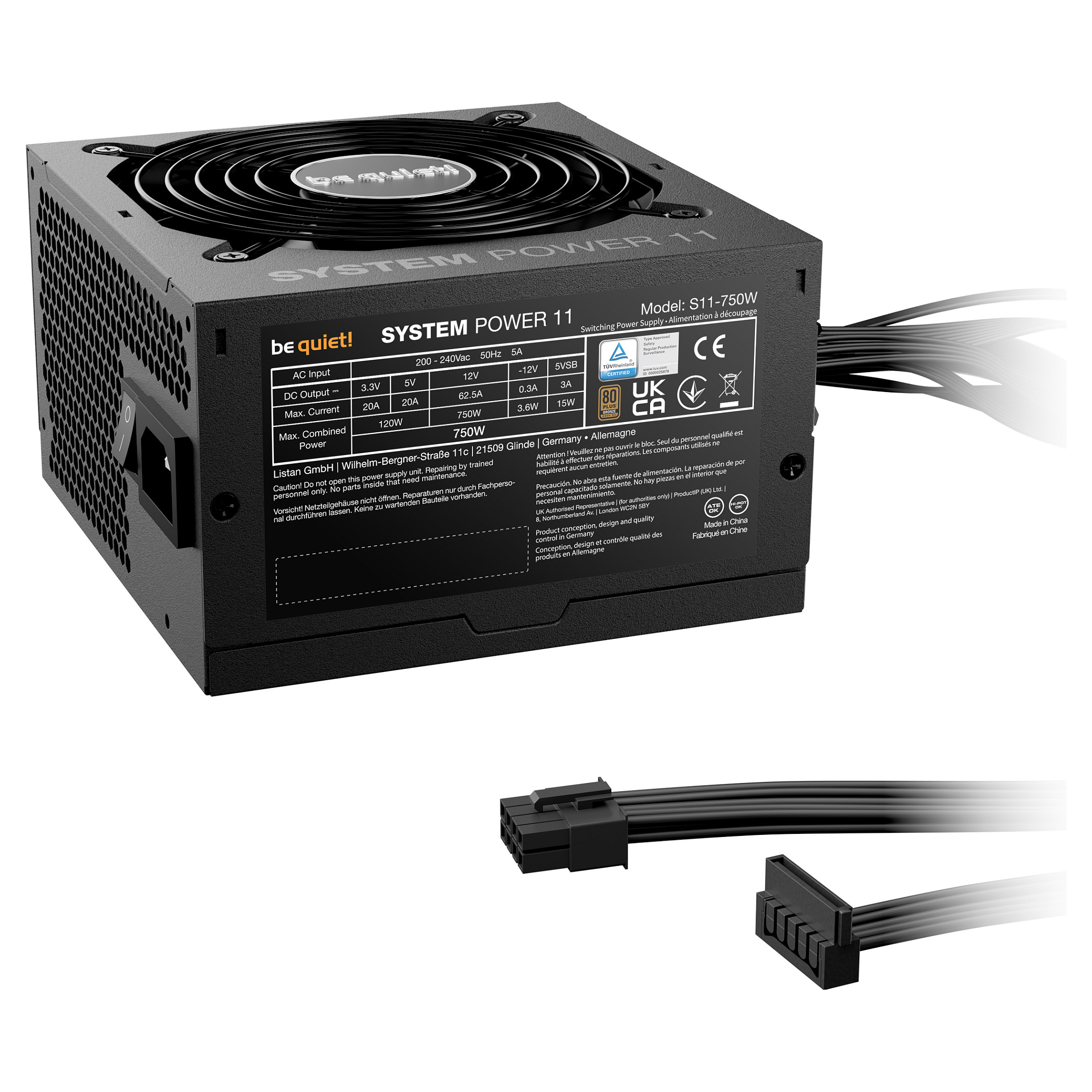 Furnizues Energjie Be Quiet! System Power 11 / 750W / ATX / 80 PLUS Gold / Non-Modular - Zezë - 2