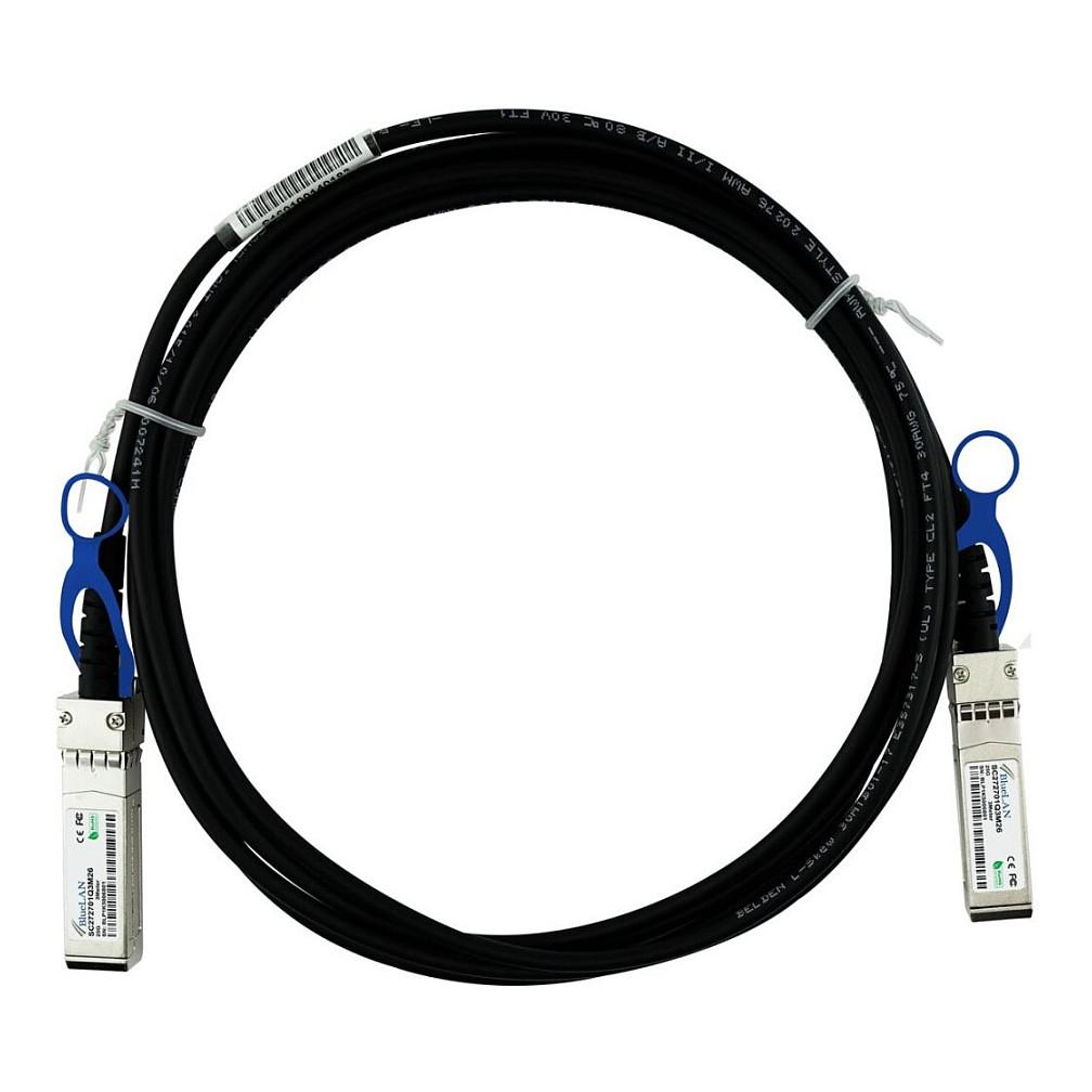 Kabllo DAC BlueOptics SFP28-DAC-1M-HU-BL, 25 Gbps, SFP28 në SFP28, 1 m - Zezë