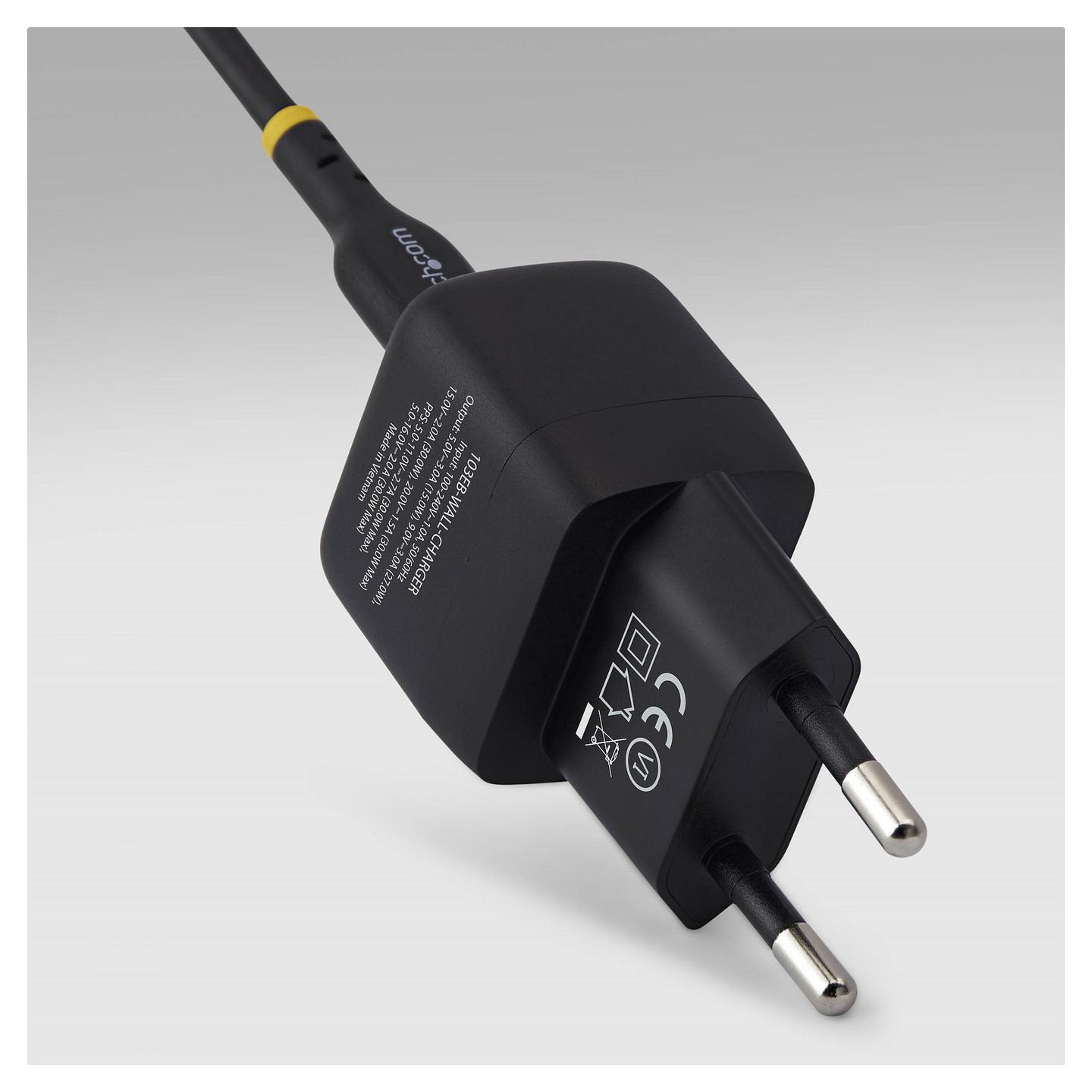 Karikues StarTech 103EB-WALL-CHARGER, USB-C, 30W, Power Delivery, GaN, 5V/9V/15V/20V - Zezë - 4