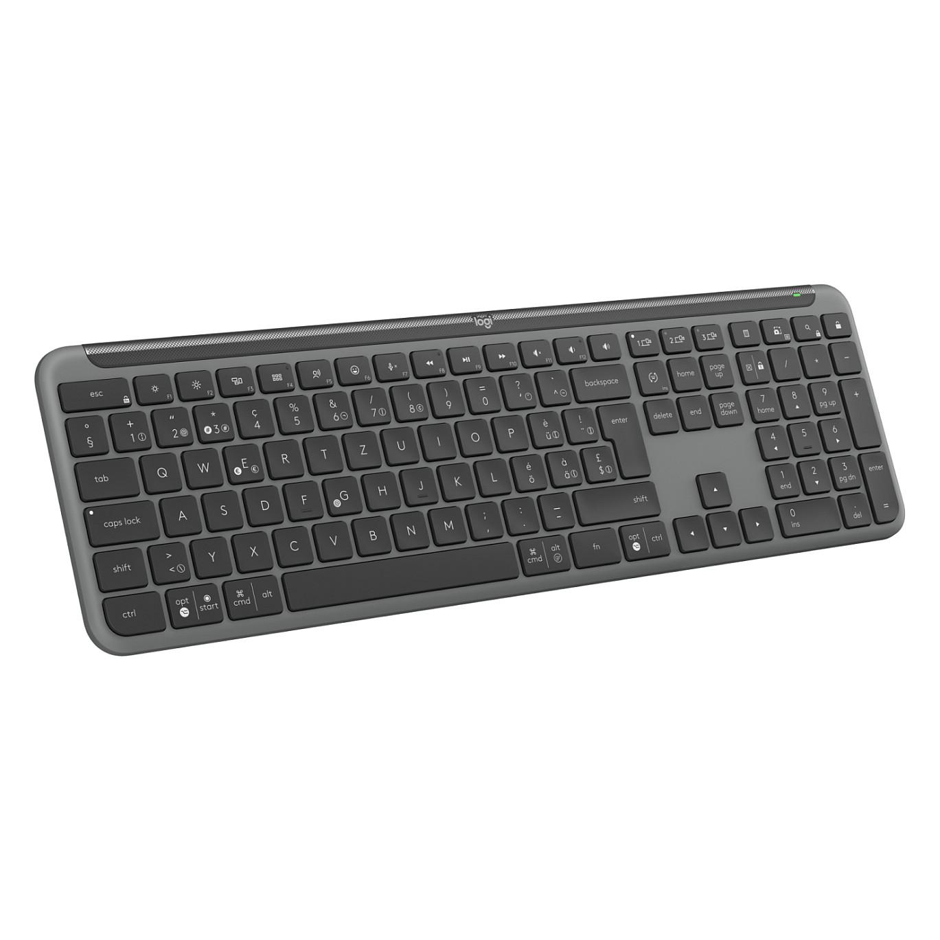 Tastierë pa Kabllo Logitech Signature Slim K950, Scissor, Full Size, Bluetooth + Logi Bolt - Grafit - 5