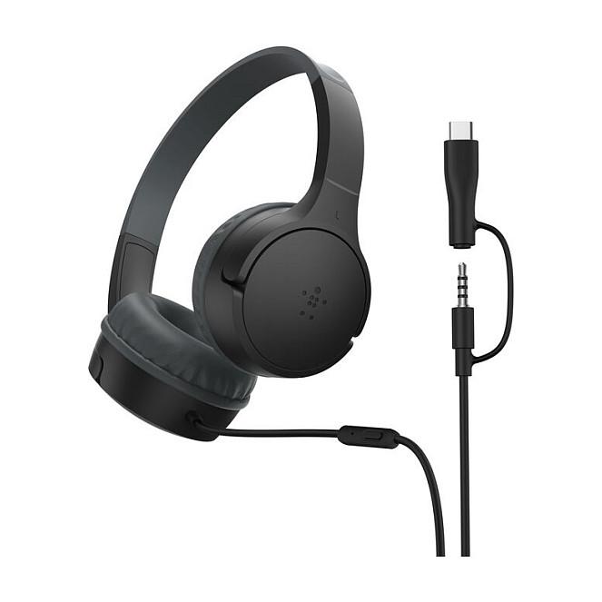 Kufje me kabllo Belkin SoundForm Mini / Wired / On-Ear / USB-C / 40 mm - Zezë - 1