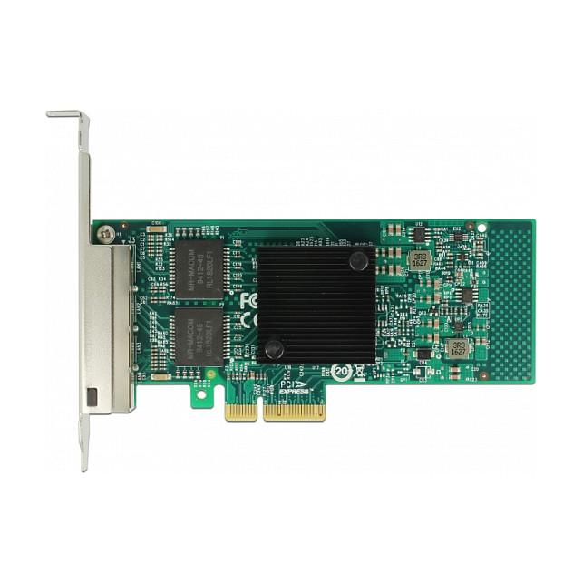 Karta të Rrjetit Delock 89946 / PCIe 2.1 x4 / 4x Gigabit LAN RJ45 / 1000Mbps / Intel i350 / Low Profile - 4