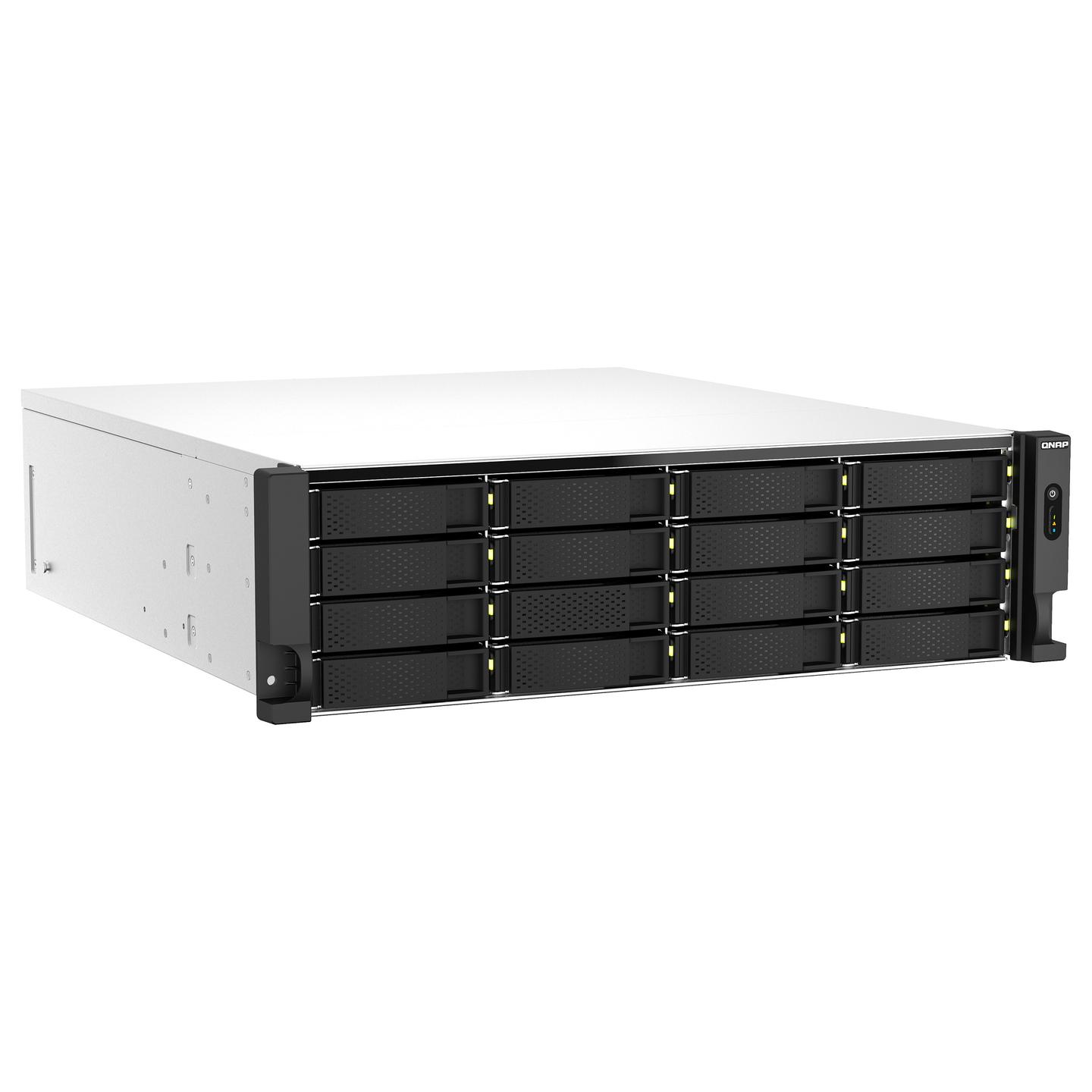 QNAP TS-h2287XU-RP-E2336-32G, Server NAS Rack 3U, 22-Bay (16× 3.5″ HDD + 6× 2.5″ SSD), Intel Xeon E-2336 6-Core, 32GB ECC DDR4, 2× 10GbE + 2× 2.5GbE, 2× 550W Redundant PSU - 3