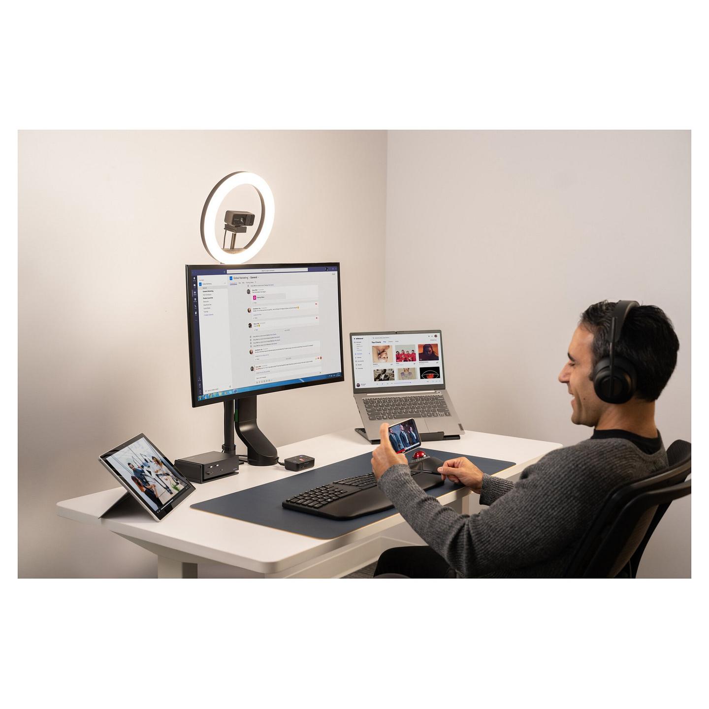 Kufje pa kabllo Kensington H3000 / Bluetooth 5.2 / Over-Ear / 40mm / Mikrofon / Noise Cancelling - Zezë - 24