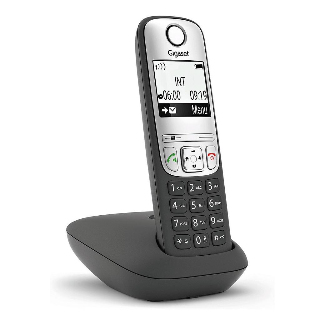 Telefoni thjeshtë analog A690 DECT - Zezë / Argjend - 1