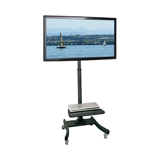 Mbajtëse për TV VALUE LCD/TV Mobile Cart / 27″–47″ / deri në 35 kg / me Rrota - Zezë