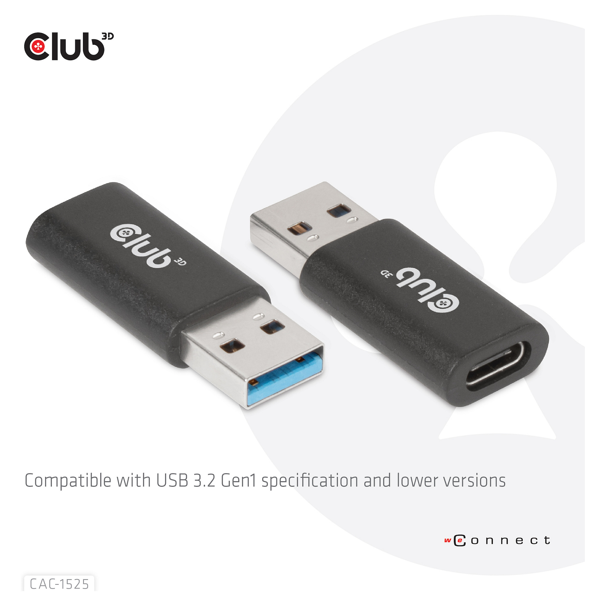 Club3D Adapter USB 3.2 Type‑A ↔ USB 3.2 Type‑C / St–Bu - 6