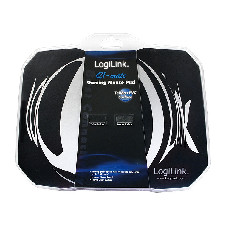 Mauspad Gaming LogiLink Q1 Mate ID0055 / 340 x 250 x 2.8mm / PVC / Anti-rrëshqitës - Zezë/Bardhë - 3