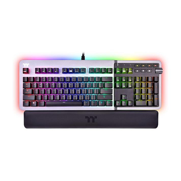 Tastierë Gaming Thermaltake Argent K5 RGB / GKB-AGK-SSSIUS-01 / Wired USB / Full-Size / Cherry MX Speed Silver / US Layout / Aluminium / RGB – E Hirtë/Zezë - 2