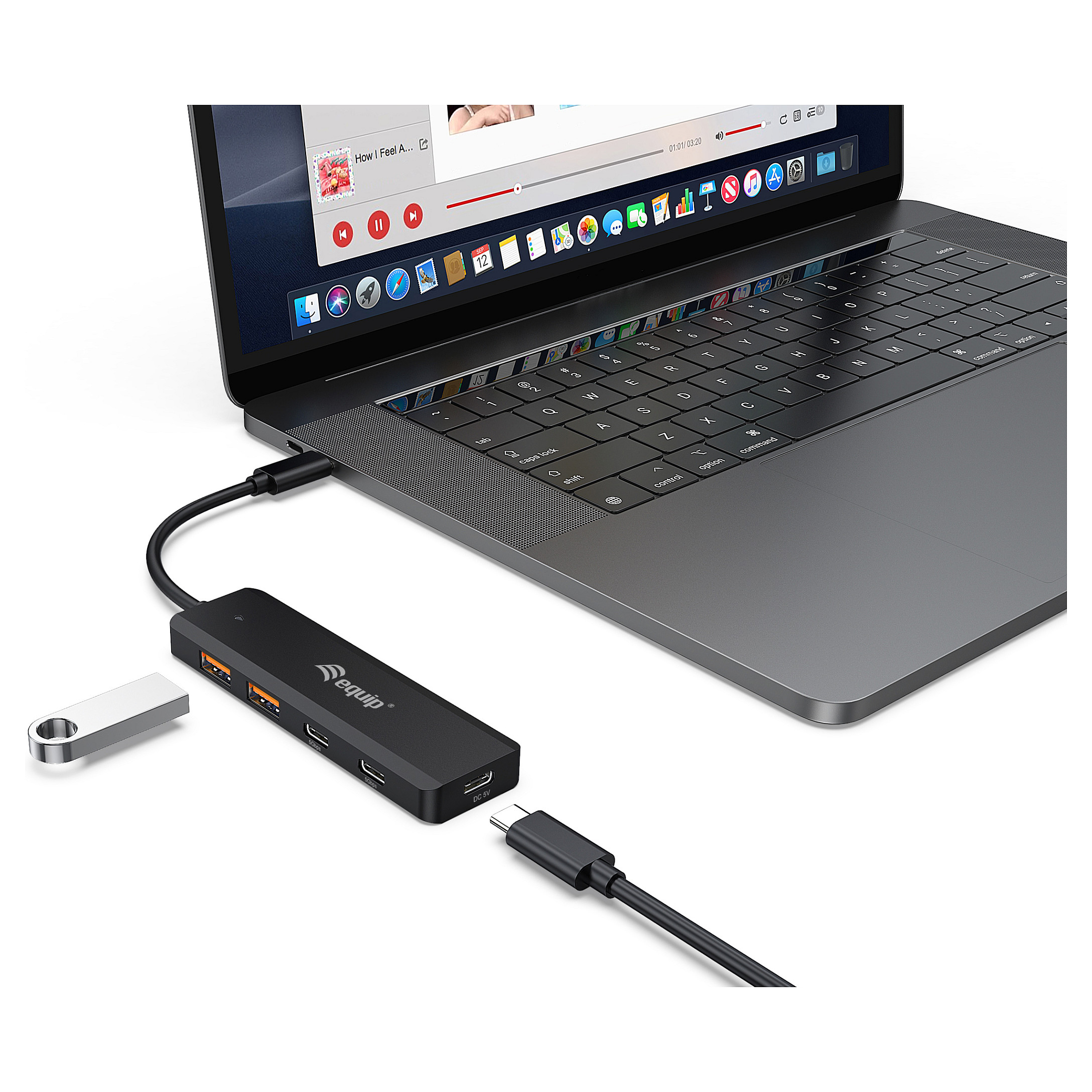 HUB Equip USB‑Hub 4‑Port 3.2 / 2×USB‑C 2×USB‑A 10 Gbps – Zezë - 4