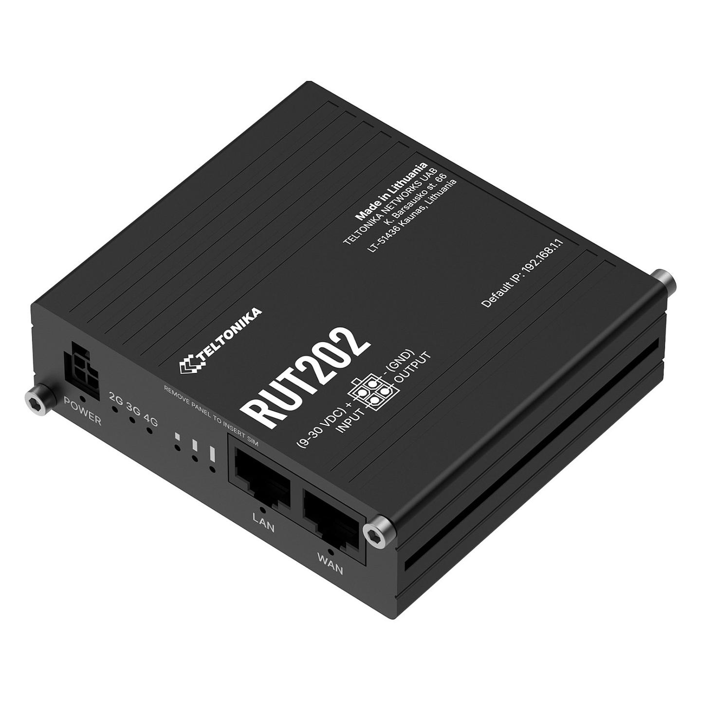 Ruter Industrial Teltonika RUT202, 4G LTE Cat 4, Wi-Fi 4, Dual SIM, 2× Ethernet - Zezë - 4