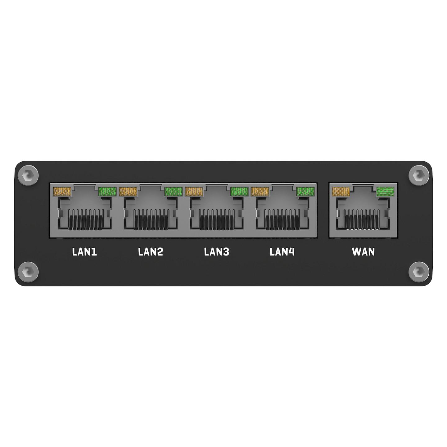 Teltonika, RUT301, Ruter Industrial Ethernet, 1× WAN + 4× LAN 10/100 Mbps, USB 2.0, 2× Digital I/O – Zezë - 4