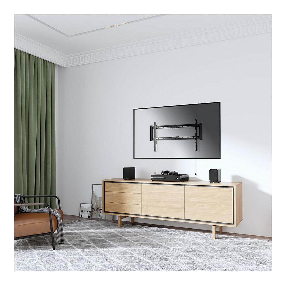 Mbajtëse Muri për TV VALUE 17.99.1222 / 37"-80" / 75kg / Fixed / Ultra Slim - Zezë - 2