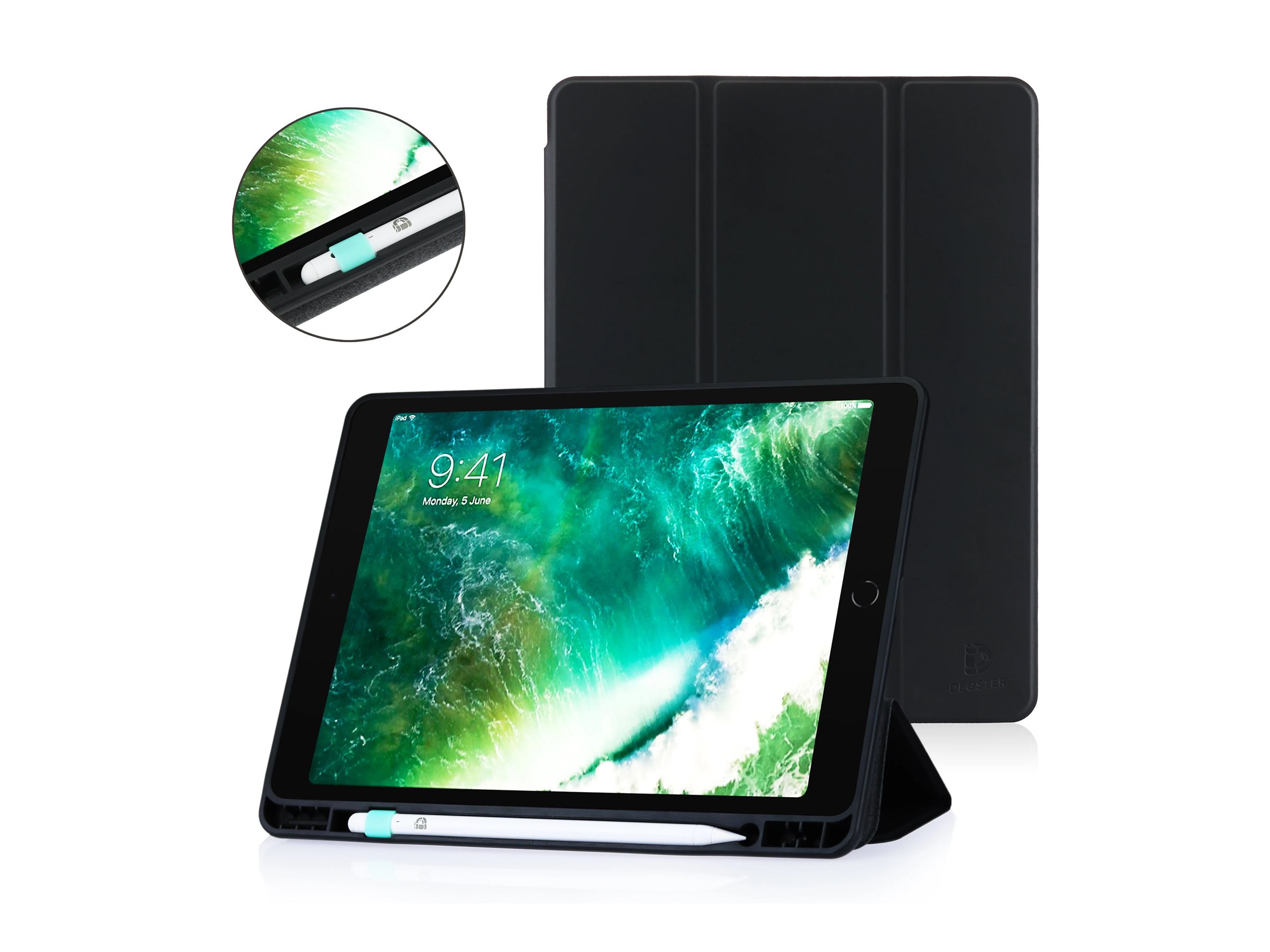 Aksesorë për tablet DEQSTER Slim Case ST2 / iPad Air 11" (M2 & M3) - Zezë
