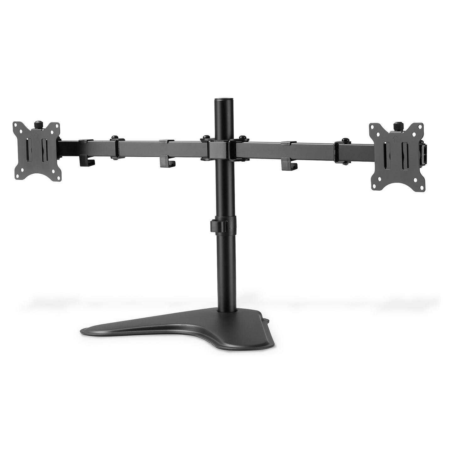 Mbajtëse për Monitor / 2 Monitorë / 15"-32" / 8kg për Monitor / VESA 75x75-100x100 / Tavolinë / Rregullim në Lartësi - Zezë - 14