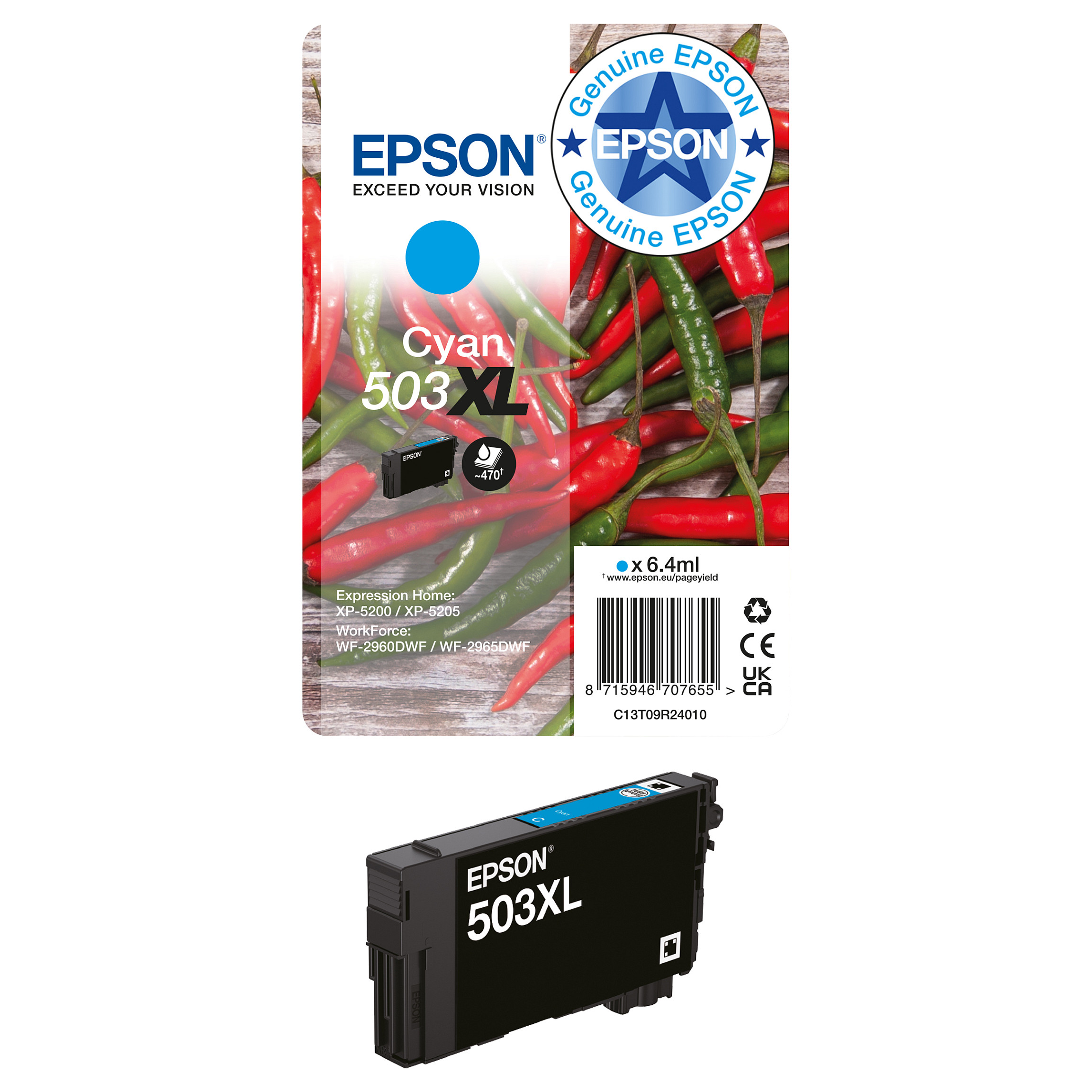 INK Epson Original Cartridge Multipack 503XL / 4-Pack – BK/C/M/Y (Zezë / Blu / Rozë / Verdhë ) - 8