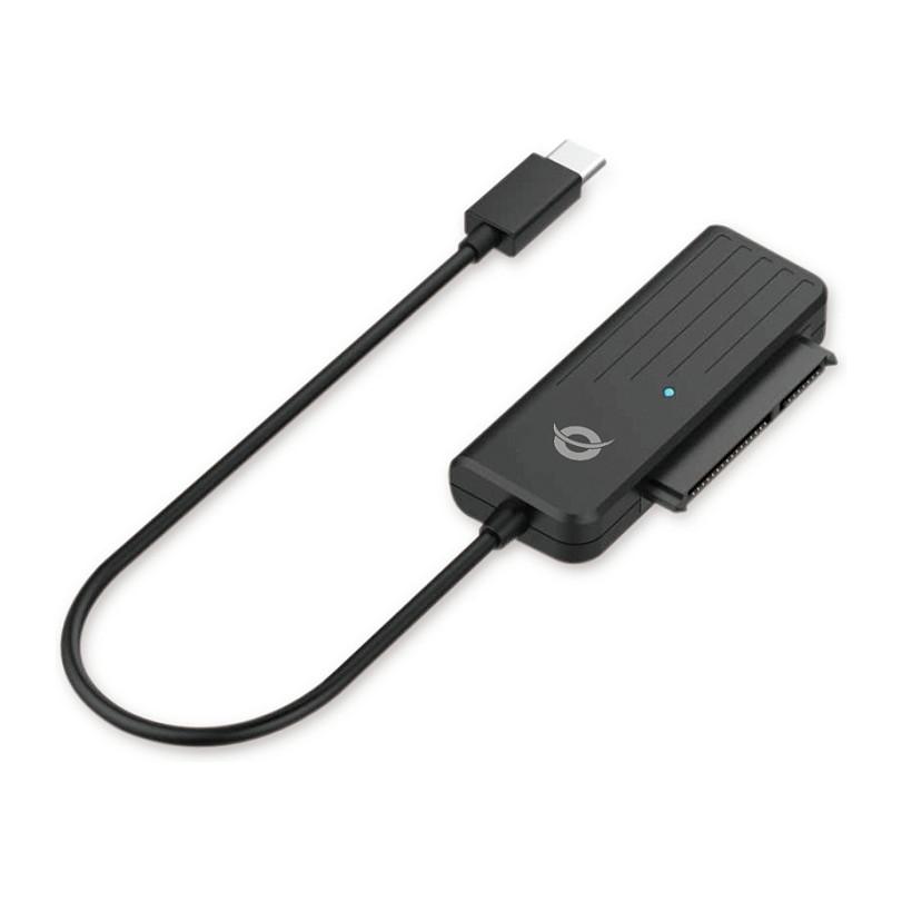 Adapter Conceptronic ABBY02B, USB-C Mashkull në SATA 22-pin Femër, USB 3.2 Gen 1, 5Gbps, 0.2m, për HDD/SSD 2.5" - Zezë