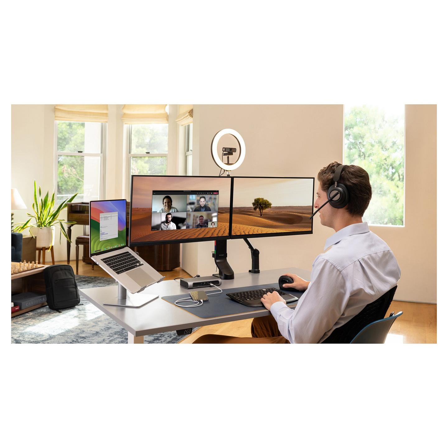 Kufje pa kabllo Kensington H3000 / Bluetooth 5.2 / Over-Ear / 40mm / Mikrofon / Noise Cancelling - Zezë - 84