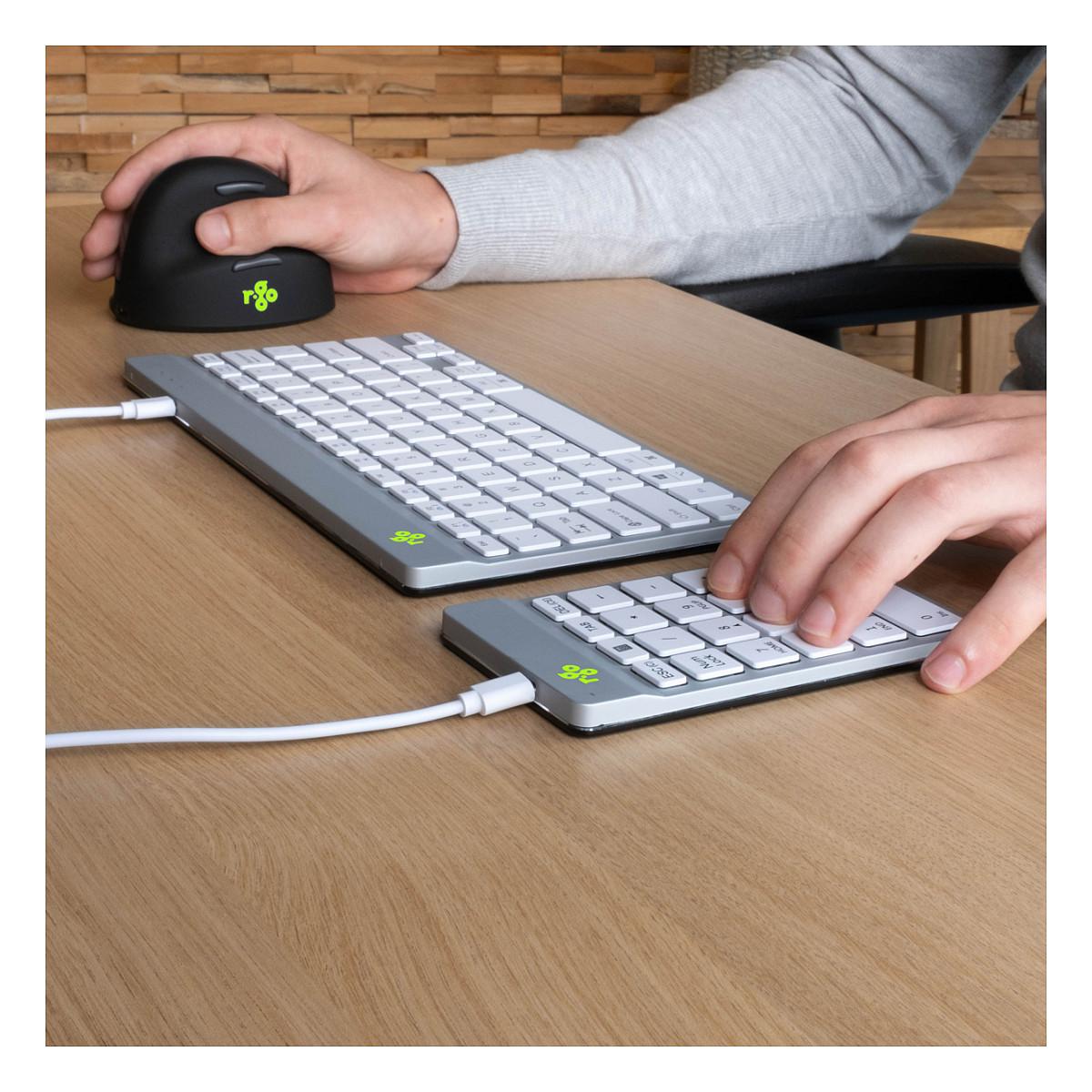 Tastierë Numerike me Kabllo R-Go Tools Numpad Break / RGOCONMWDWH / Scissor / Break Indicator / USB-C – Bardhë - 2