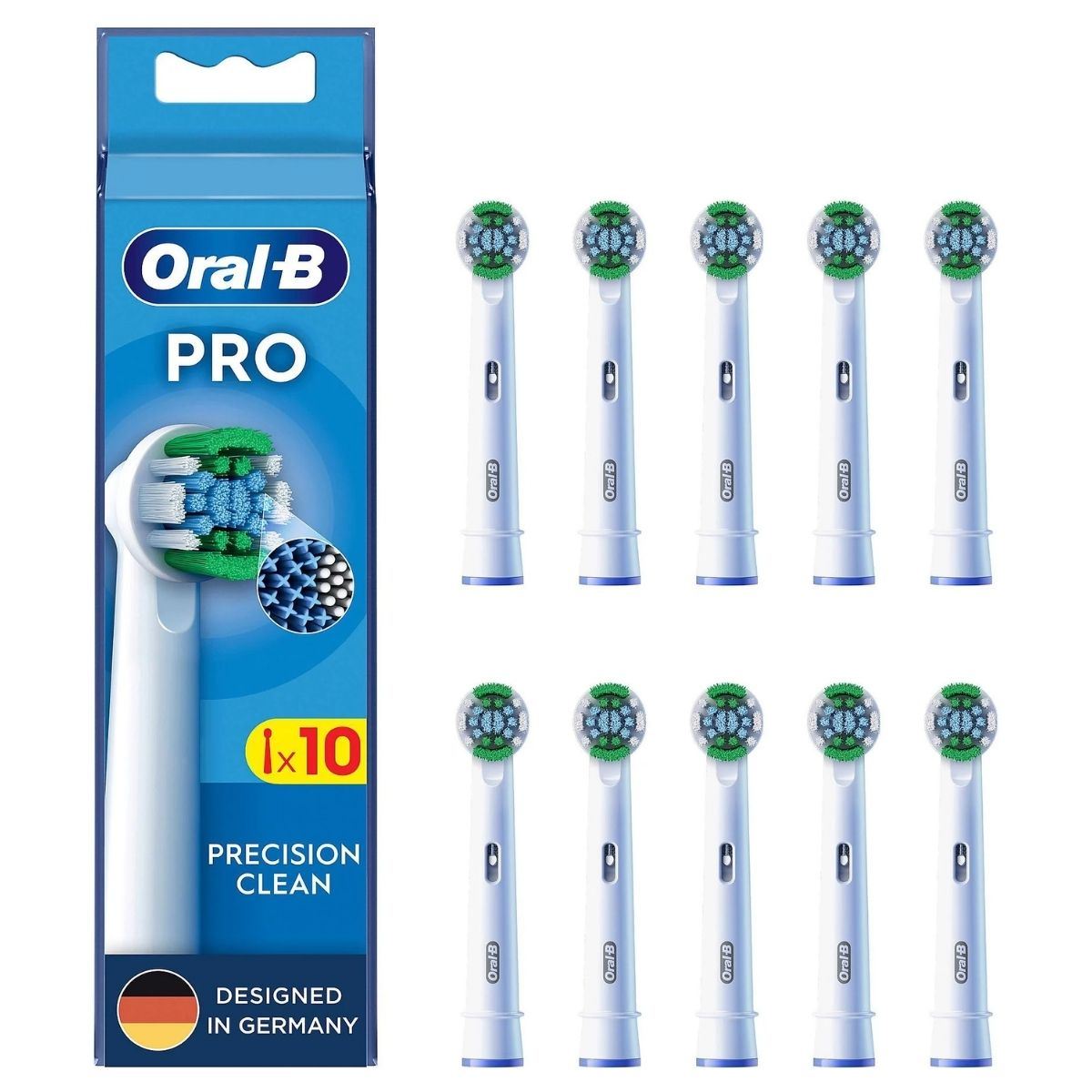 Kokë furçash zëvendësuese Oral‑B Sonic 10x Precis / 861080 / 10‑Pack – Bardhë - 1