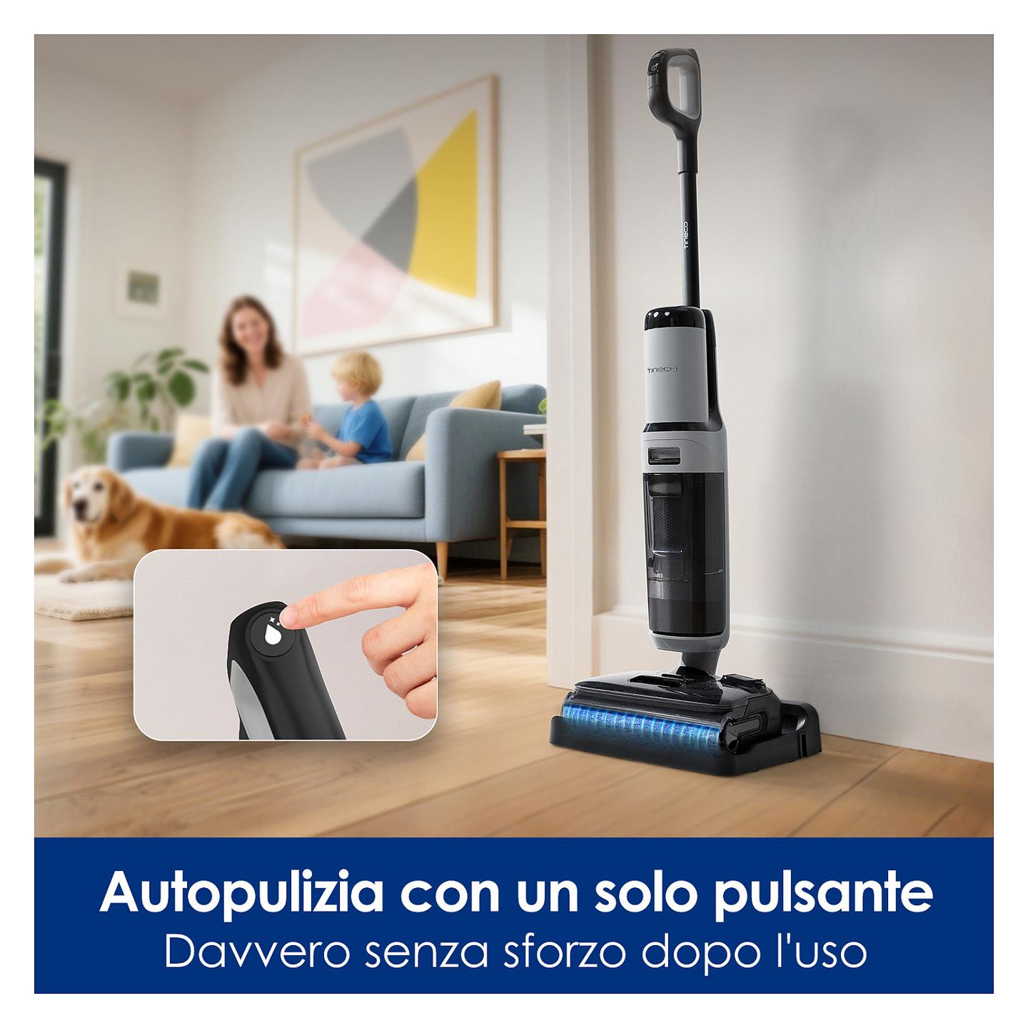 Fshesë me Vakum për dysheme Tineco FLOOR ONE i5 Stretch / 20.000Pa / 210W / 2500mAh / 180° Lay-Flat / Anti-Tangle / 0.8L / 0.72L / Eco & Max – Gri/Zezë - 8