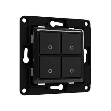 Ndërprerës smart 4‑kanalësh Shelly Wall Switch 4 – Zezë - 1