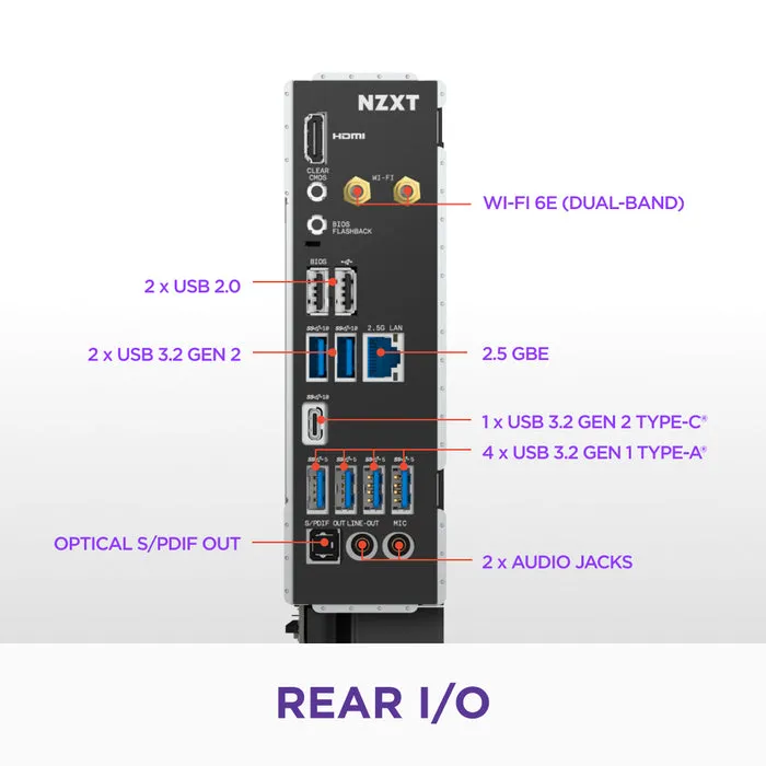 Pllakë Amë NZXT N7 B850 / AMD AM5 / B850 / DDR5 / ATX / Wi-Fi / 2.5GbE LAN - 9